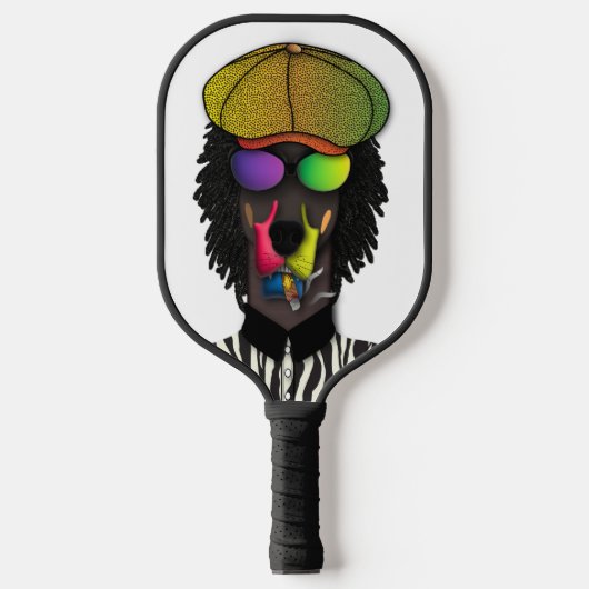 Funky Vibes Doberman Pickleball Paddle – Retro Coo (Vorderseite)