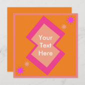 Funky Vibrant Mitte des Jahrhunderts Moderner Plat Einladung (Vorne/Hinten)