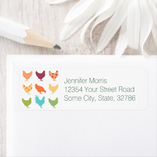 Funky Vielfarbiges Hühnermuster (Insitu)