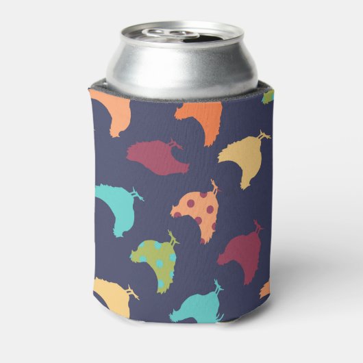 Funky Vielfarbiges Hühnermuster Dosenkühler (Kanne Rückseite)