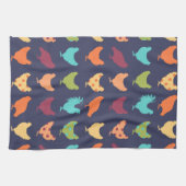 Funky Vielfarbiges Hühnermuster Handtuch (Horizontal)