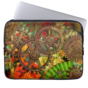 Funky viktorianisches Steampunk-Design Laptopschutzhülle
