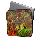 Funky viktorianisches Steampunk Laptopschutzhülle (Vorderseite Links)