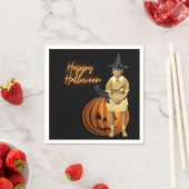 Funky Vintag Girl Hexe Halloween Serviette (Beispiel)