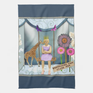 Funky Vintag Kid Altered Art Collage Geschirrtuch