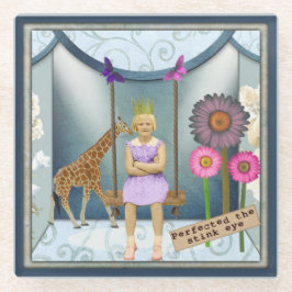 Funky Vintag Kid Altered Art Collage Glasuntersetzer