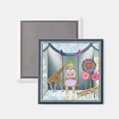 Funky Vintag Kid Altered Art Collage Magnet (Vorderseite/Rückseite)