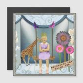 Funky Vintag Kid-Magnetkarte Magnetkarte (Vorne/Hinten)