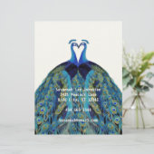 Funky Vintag Peacocks Kissing Letterhead Briefkopf (Stehend Vorderseite)