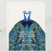 Funky Vintag Peacocks Kissing Letterhead Briefkopf (Vorne/Hinten)