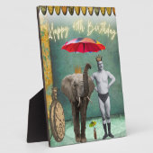 Funky Vintag Strongman 40. Geburtstag Fotoplatte (Seite)