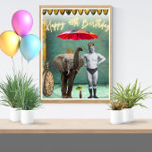 Funky Vintag Strongman 40. Geburtstag Poster