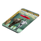 Funky Vintag Strongman 50. Geburtstag Magnet (Linke Seite)