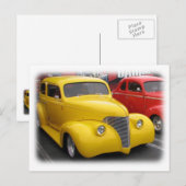 Funky Vintage Car Postcard! Postkarte (Vorne/Hinten)