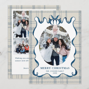 Funky Vintage Weihnachten Blaue Schleife Coquette5