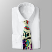 Funky Volkskunst-Krawatte Krawatte (Gebunden)