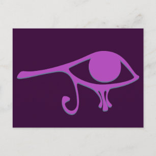 Funky Wadjet Magenta Ash Postkarte