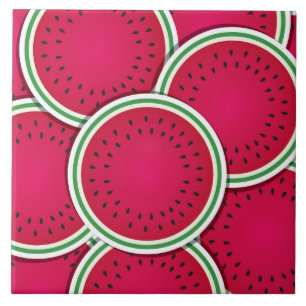 Funky Wassermelon-Scheiben Fliese