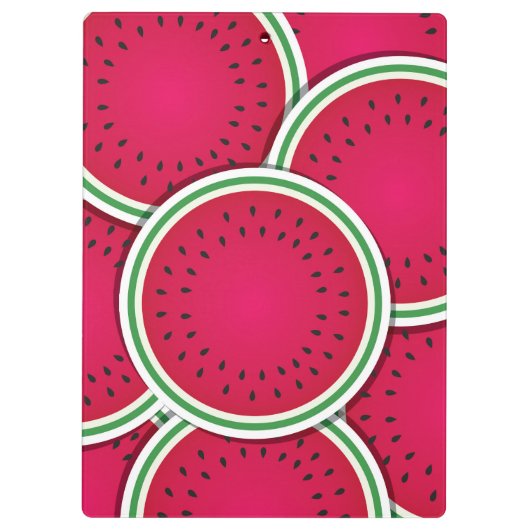 Funky Wassermelon-Scheiben Klemmbrett (Rückseite)