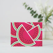 Funky-Wassermelonen Postkarte (Stehend Vorderseite)