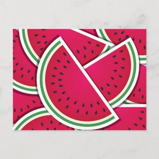 Funky-Wassermelonen Postkarte (Vorderseite)
