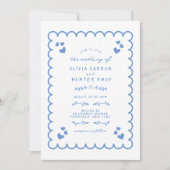 Funky Wave Doodle Illustrierte handgeschriebene Ho Einladung (Vorderseite)