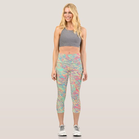 Funky Waves Capri Leggings (Vorderseite)