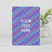 Funky Wavy Neon Blank Einladung (Stehend Vorderseite)