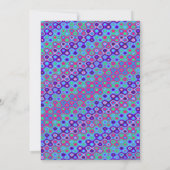 Funky Wavy Neon Blank Einladung (Rückseite)