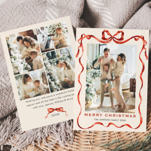 Funky Weihnachten Boho rotes Schleifenband 5 Foto