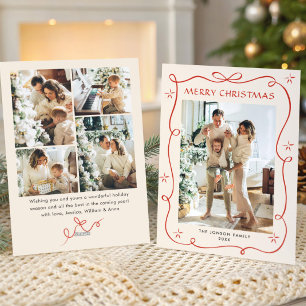 Funky Weihnachten Boho rotes Schleifenband 5 Foto