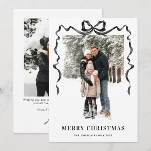Funky Weihnachten Boho Schwarzes Schleifenband 2 F