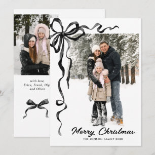 Funky Weihnachten Boho Schwarzes Schleifenband 3 F