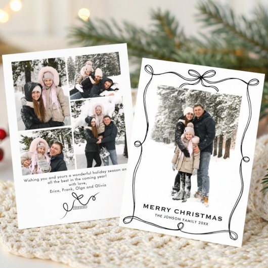 Funky Weihnachten Boho Schwarzes Schleifenband 5 F