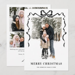 Funky Weihnachten Boho Schwarzes Schleifenband 5 F