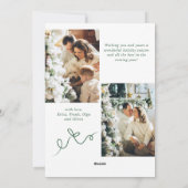 Funky Weihnachten Salbei grüne Schleifenband 3 Fot (Rückseite)