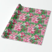 Funky Weihnachtslaub-Muster Geschenkpapier (Ungerollt)