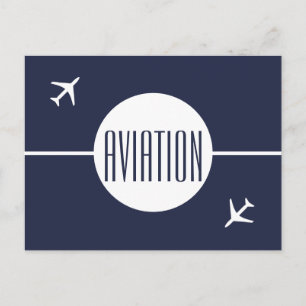 Funky Weißer Flugzeugpilot Luftpostkarte Ankündigungspostkarte