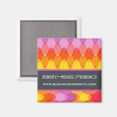 Funky Wellen | 01 * gelb-orangeer lila | Magnet (Vorderseite/Rückseite)