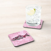 Funky Whimsical Abstrakt Lachs Fish Malerei Art Getränkeuntersetzer (Rechte Seite)