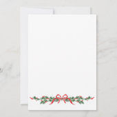 Funky Whimsical Christmas Red Bow Holiday Party Einladung (Rückseite)