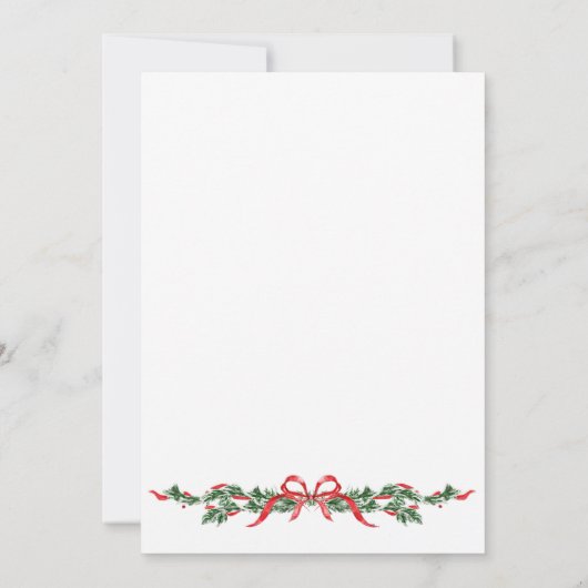 Funky Whimsical Christmas Red Bow Holiday Party Einladung (Rückseite)