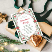 Funky Whimsical Christmas Red Bow Holiday Party Einladung