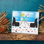 Funky Whimsical Colorful Miami, Grafik Fotoplatte (Seite)