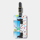 Funky Whimsical Colorful Miami, Grafik Gepäckanhänger (Vorderseite vertikal)
