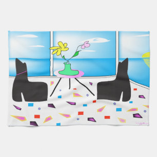 Funky Whimsical Colorful Miami, Grafik Handtuch
