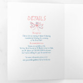 Funky Whimsical Doodles Modernes Wedding Foto Dreifach Gefaltete Einladung (Innen Erste Seite)