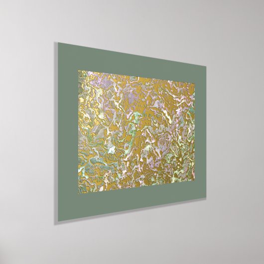 Funky Whimsical Gold Wavy Wirbel Art Pattern Foliendrucke (Ablage )