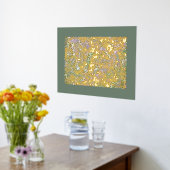 Funky Whimsical Gold Wavy Wirbel Art Pattern Foliendrucke (Ablage(Küche))