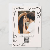 Funky Whimsical Hand Drawn Wedding Foto Save The Date (Rückseite)